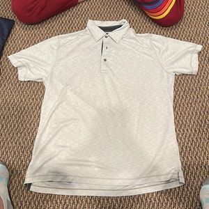 Age of wisdom, light gray off white polo, short sleeve shirt